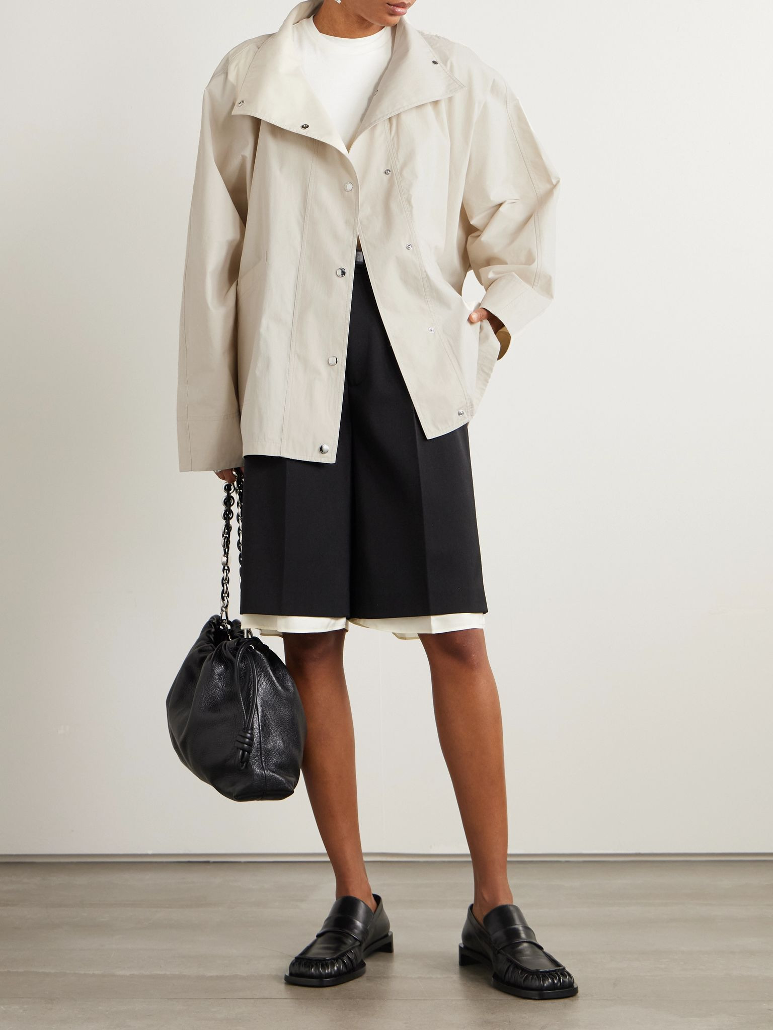 Organic cotton-blend jacket Cream - 2