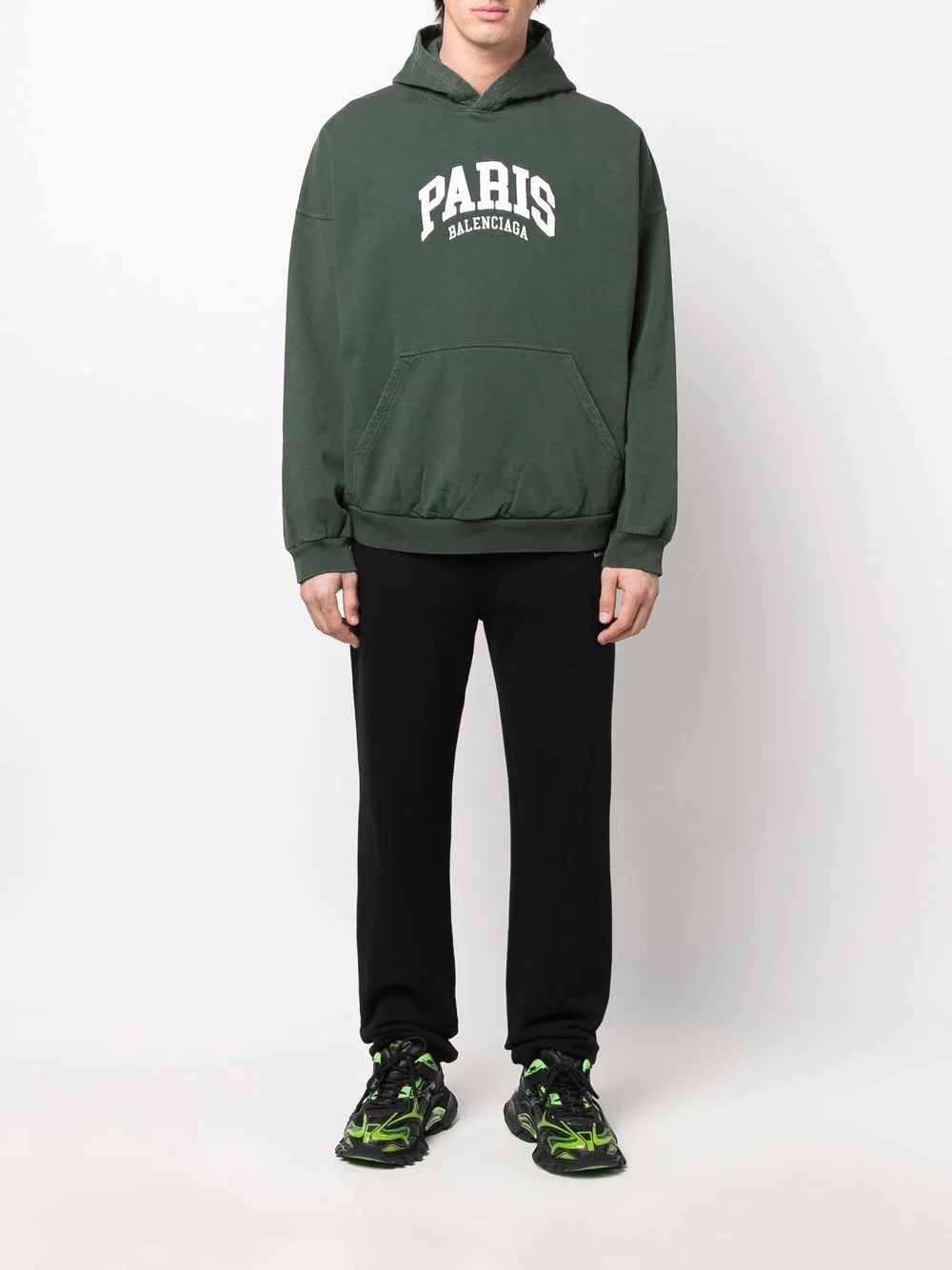 Paris logo-print pullover hoodie - 2