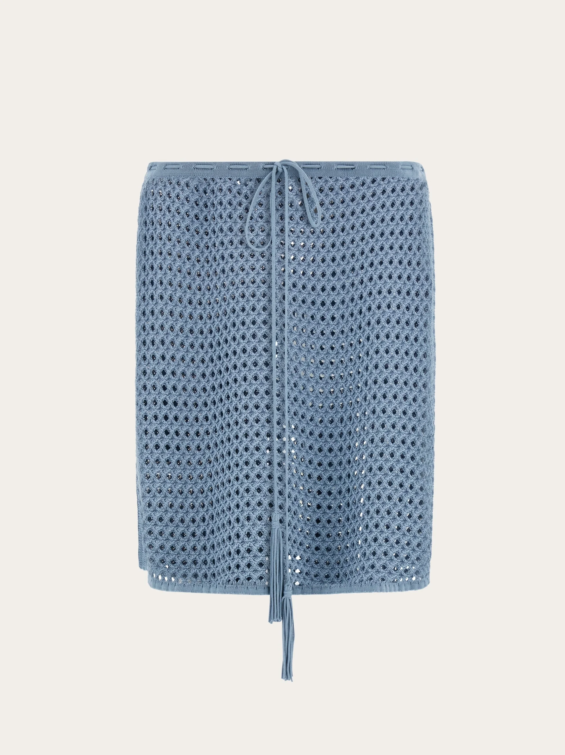 Short skirt with open weave knit - 1
