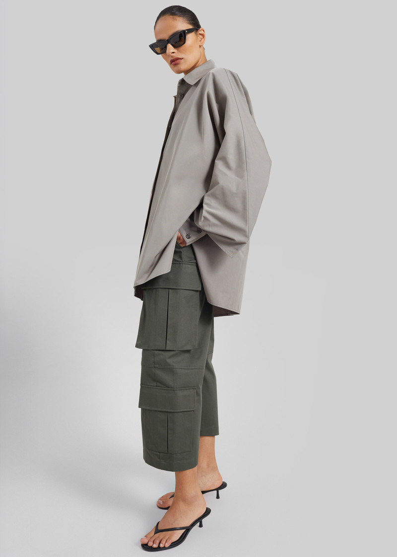 Villeron Cropped Cargo Pants - Dark Olive 5