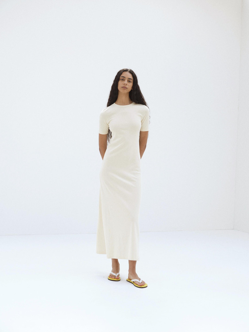 AURALEE ORGANIC COTTON FINE RIB DRESS outlook