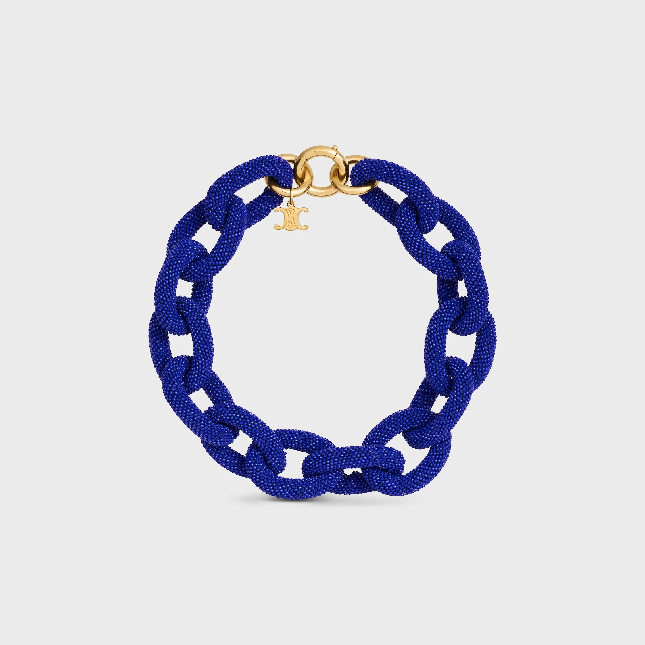 été Celine Links Necklace in Beads and Brass with Gold Finish - 1