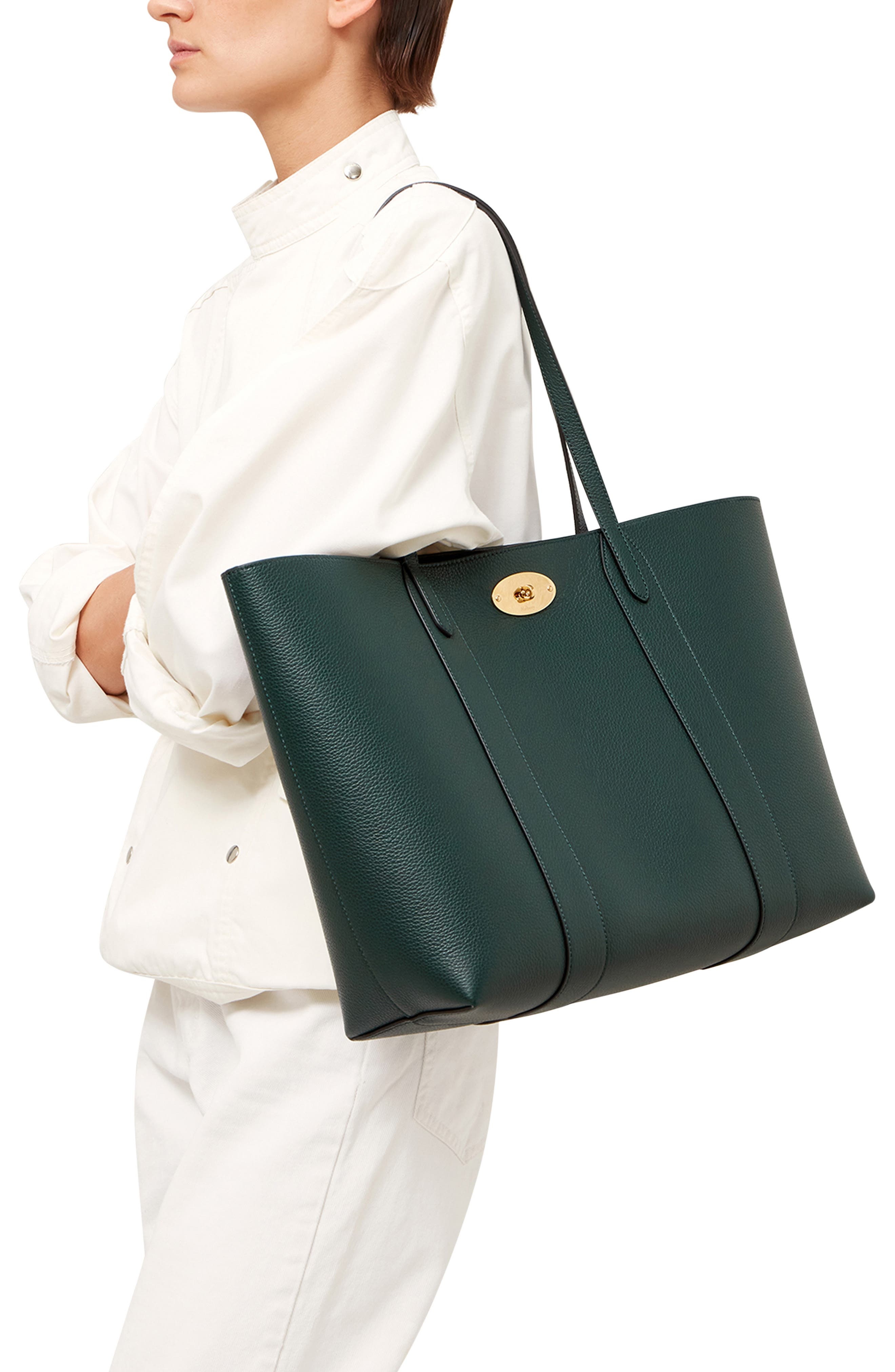 Mulberry Bayswater Leather Tote in Mulberry Green at Nordstrom - 3
