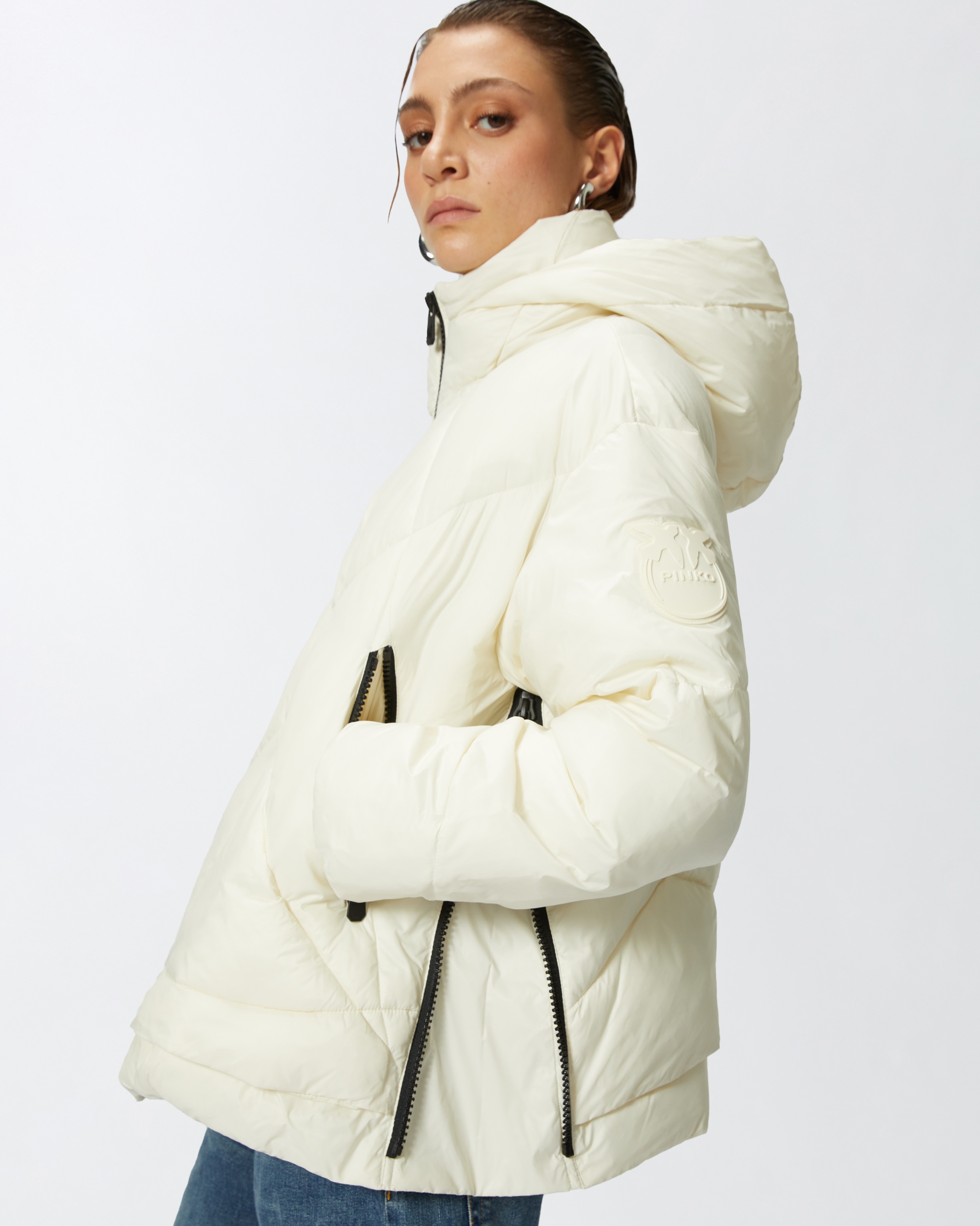 TECHNICAL CANVAS PADDED PUFFER WITH HOOD - 5