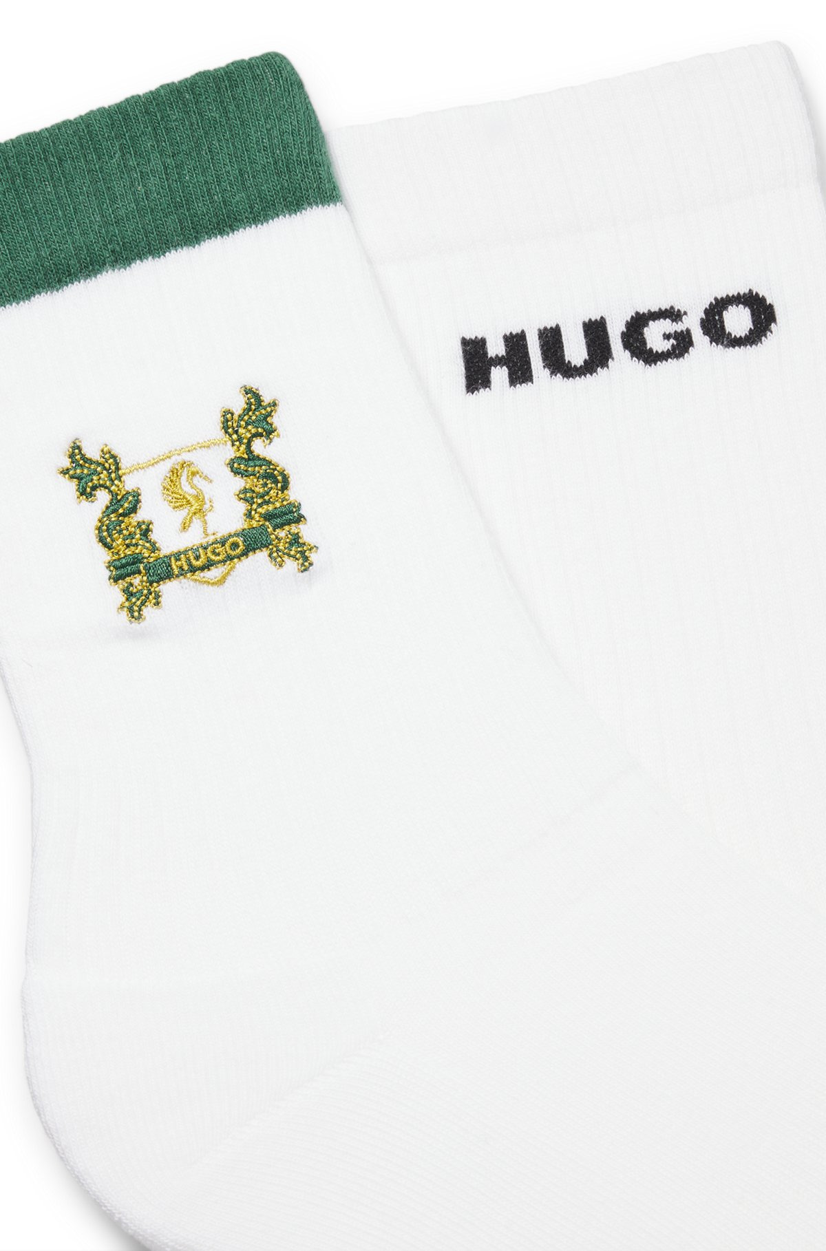 TWO-PACK OF COTTON SHORT SOCKS WITH EMBROIDERY - 2
