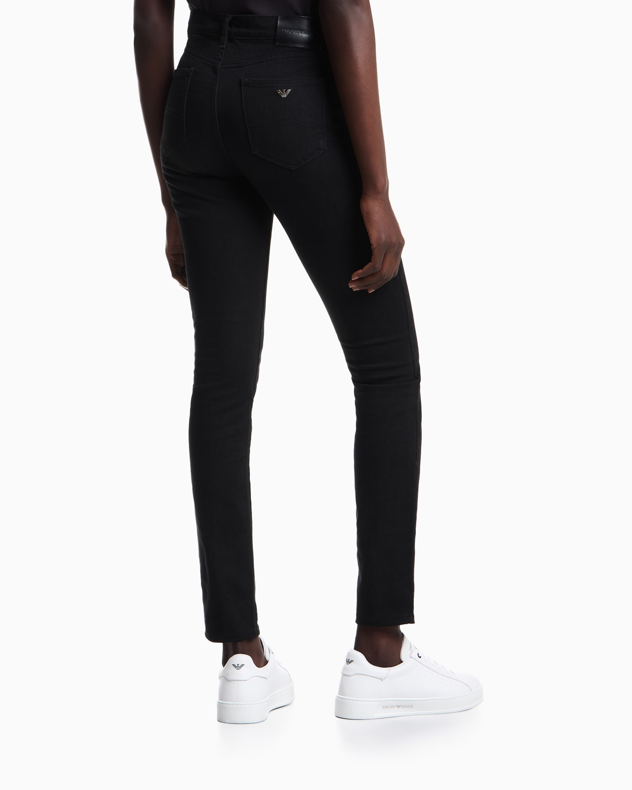 J20 High-waisted, super skinny-leg jeans in rinsed comfort denim - 3