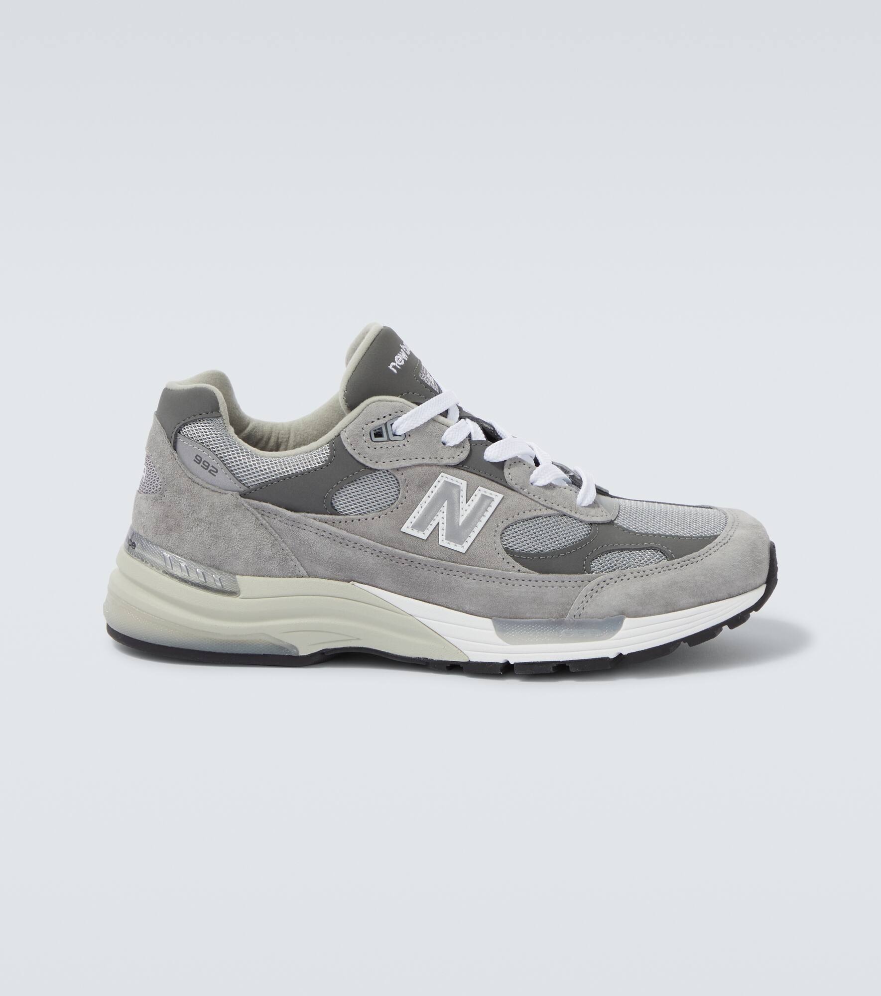 992 suede-trimmed sneakers - 1
