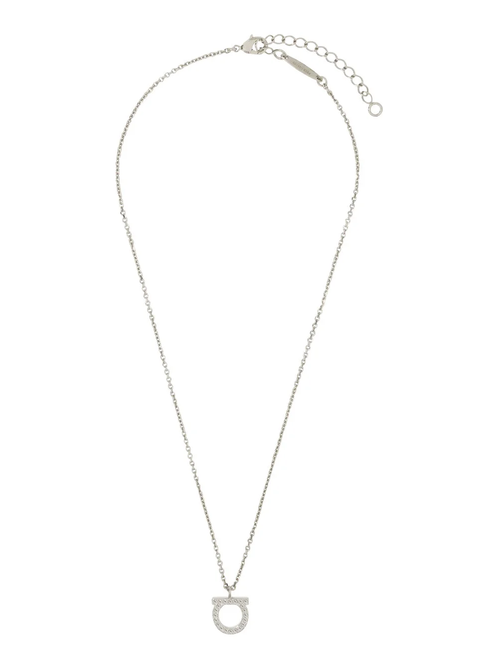 Ferragamo Women Silver-Colored Necklace With Gancini Pendant In Brass For Women - 1