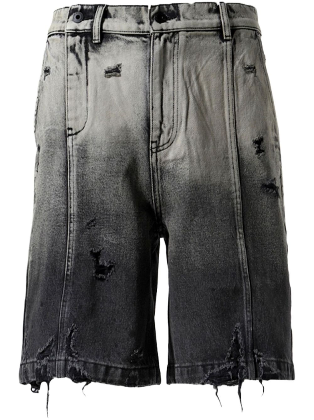 gradient-effect denim shorts - 1
