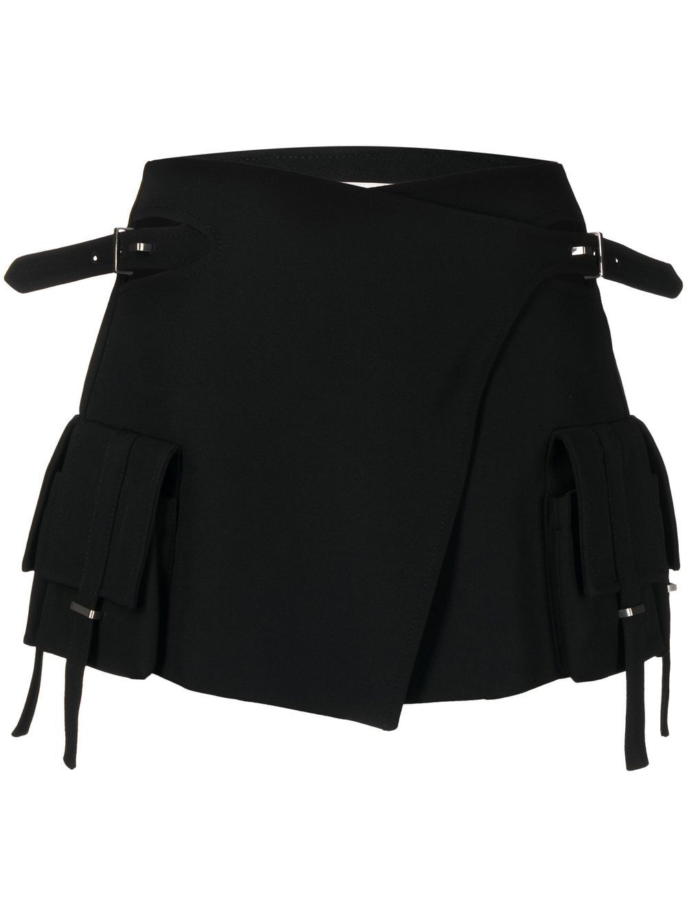 cut-out side-buckle mini skirt - 1