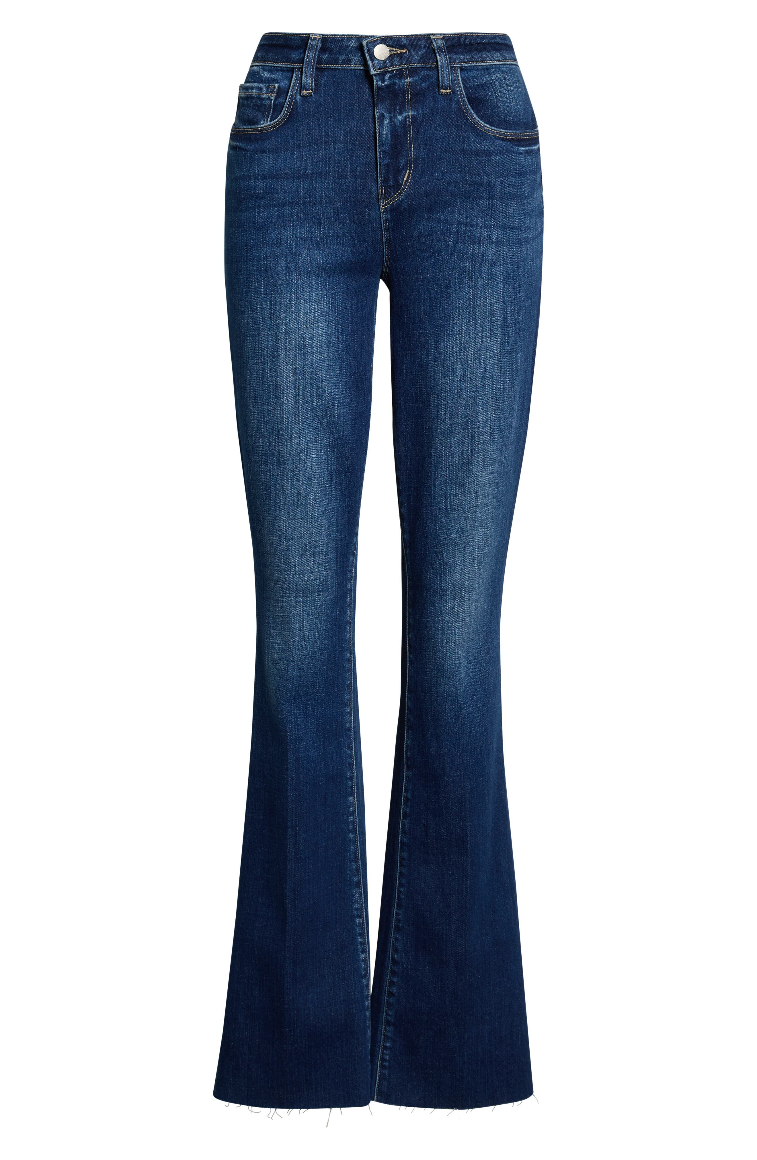 L'AGENCE Ruth Raw Hem Straight Leg Jeans in Marvista at Nordstrom - 5