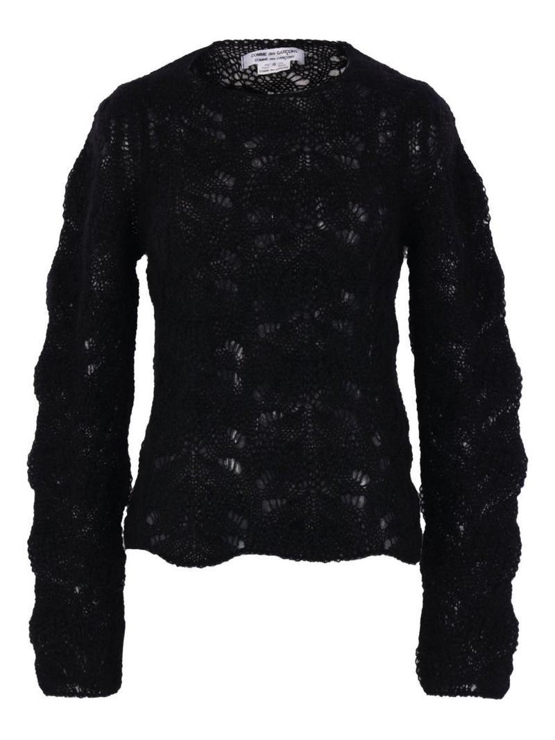 open-work long-sleeve sweater 1