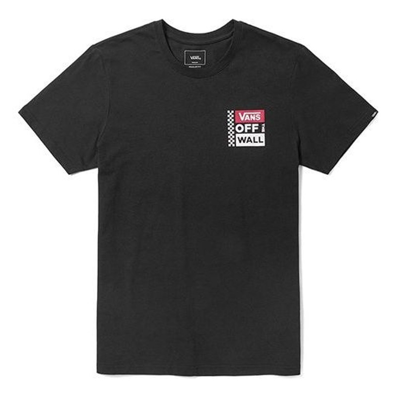 Vans Grid Alphabet Printing Short Sleeve Couple Style Black VN0A3TY4BLK - 1