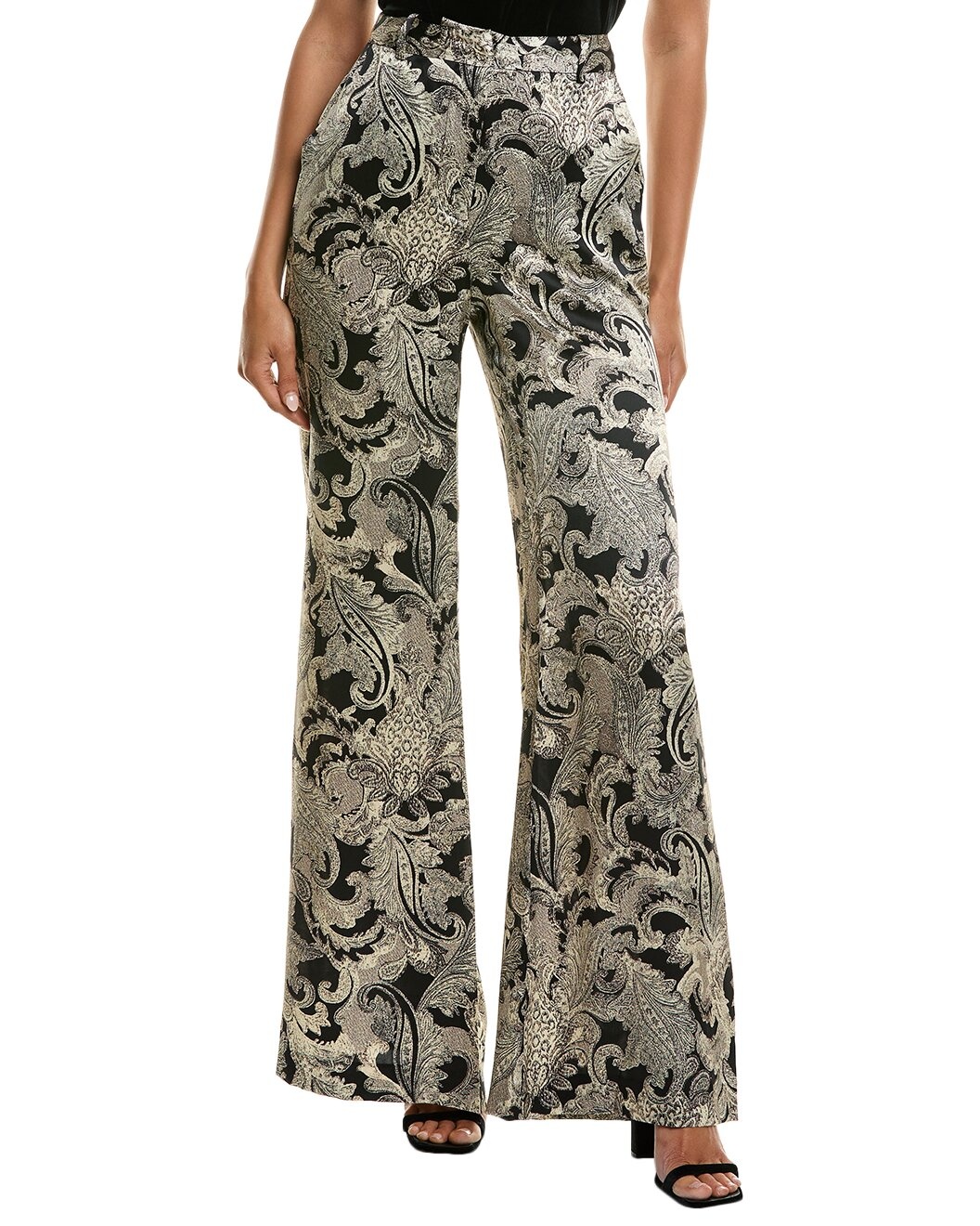 L'AGENCE Pilar Wide Leg Silk Pant - 1