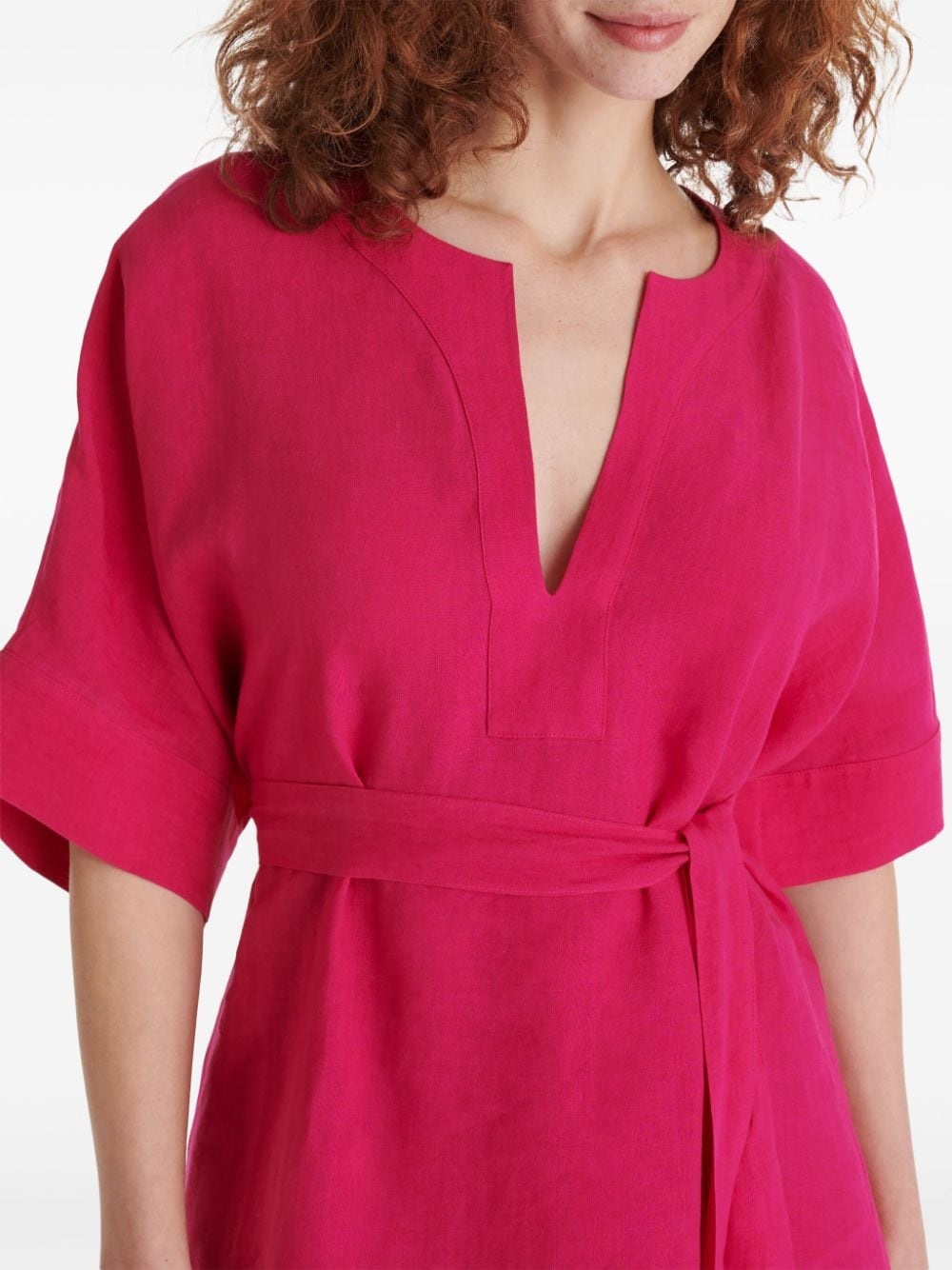 Bibi linen midi dress - 4