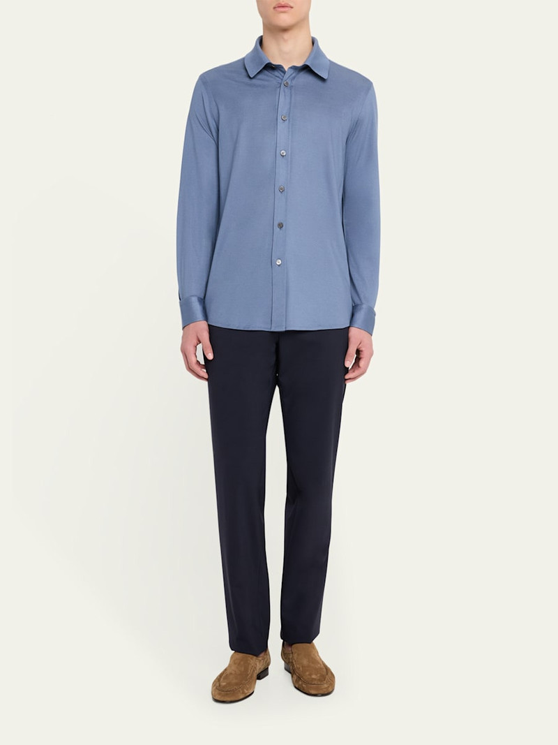 Brioni Men's Silk Pique Sport Shirt outlook