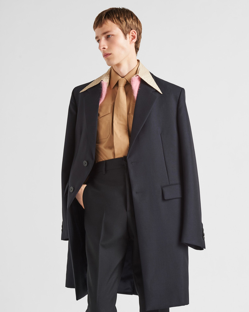 Mohair wool coat with collar 6