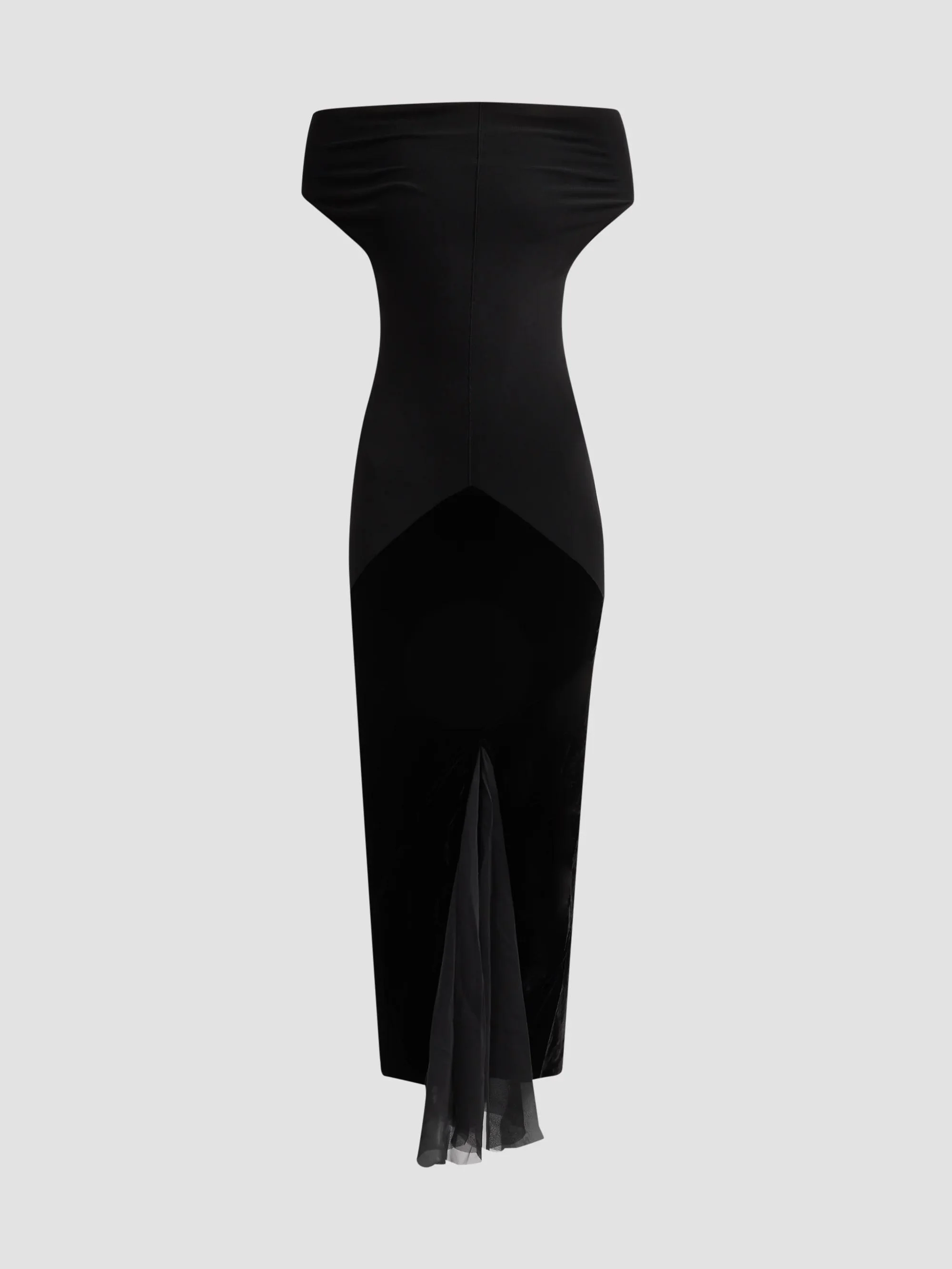 Women's Sliced Midi Dress - Black - 1