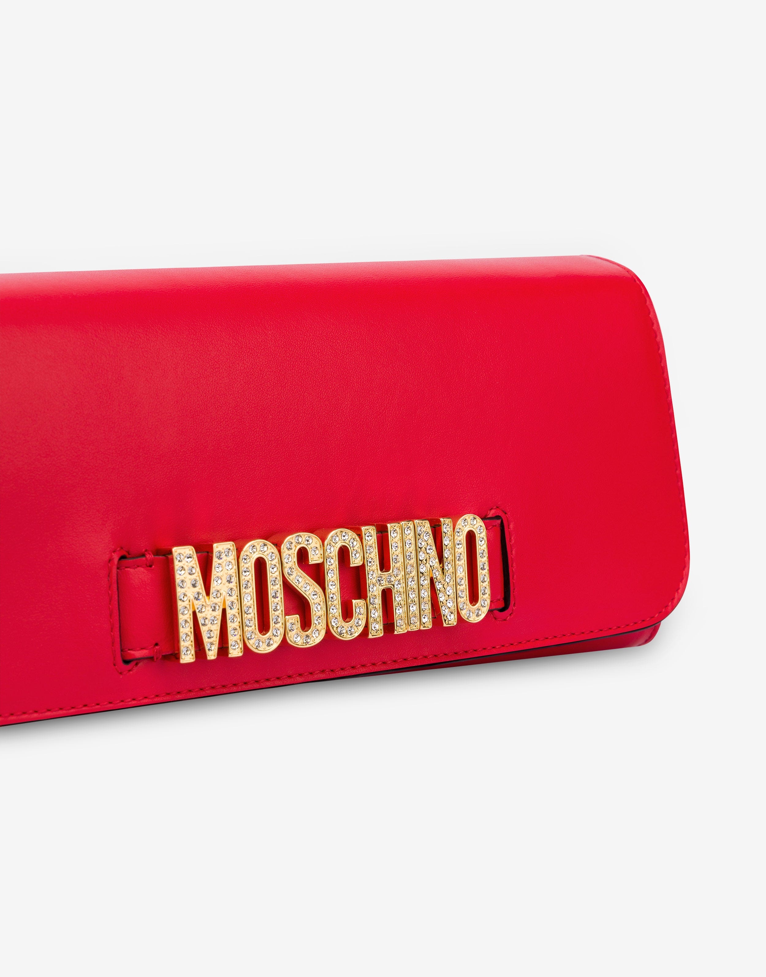 CRYSTAL LETTERING LOGO MAXI CLUTCH - 4