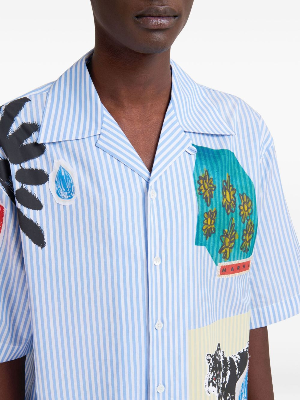 STRIPED PATCHWORK SHIRT - 3