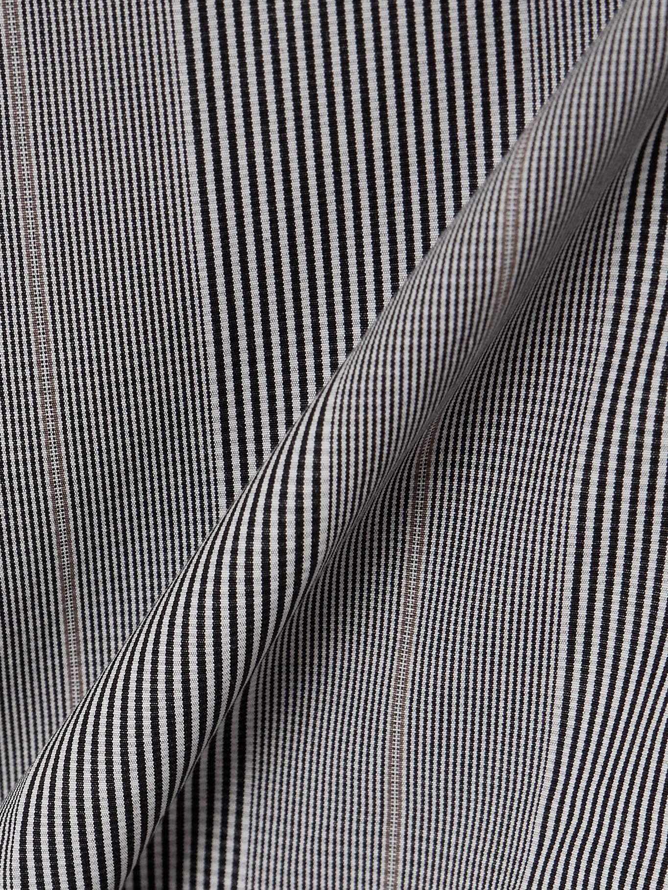 Nannas tie-detailed striped cotton-poplin shirt - 4