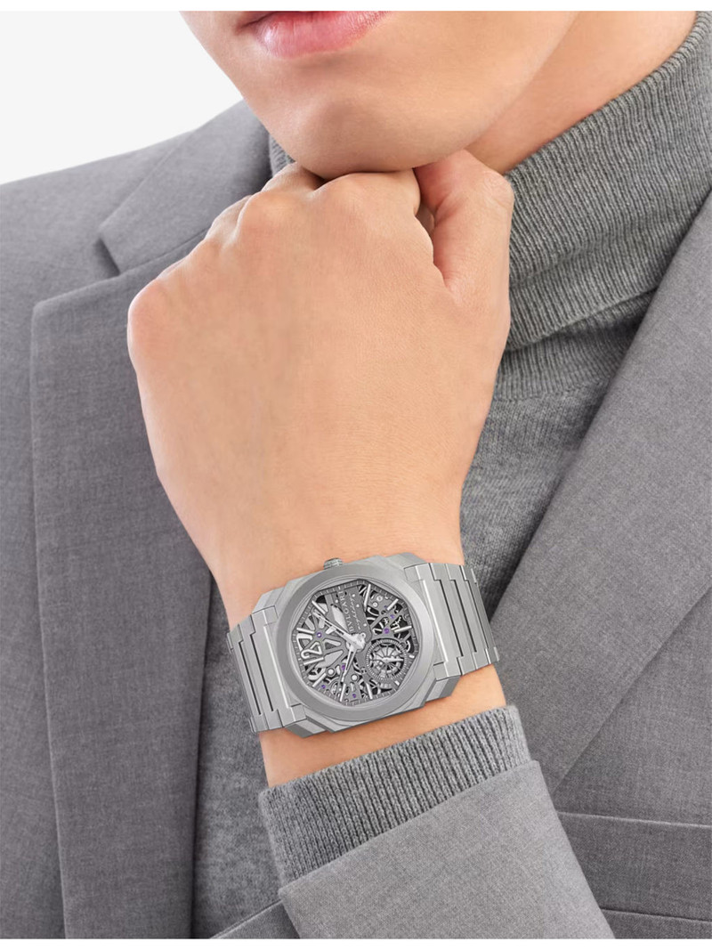 OC40TTXTSK8D Octo Finissimo Skeleton titanium manual watch 3