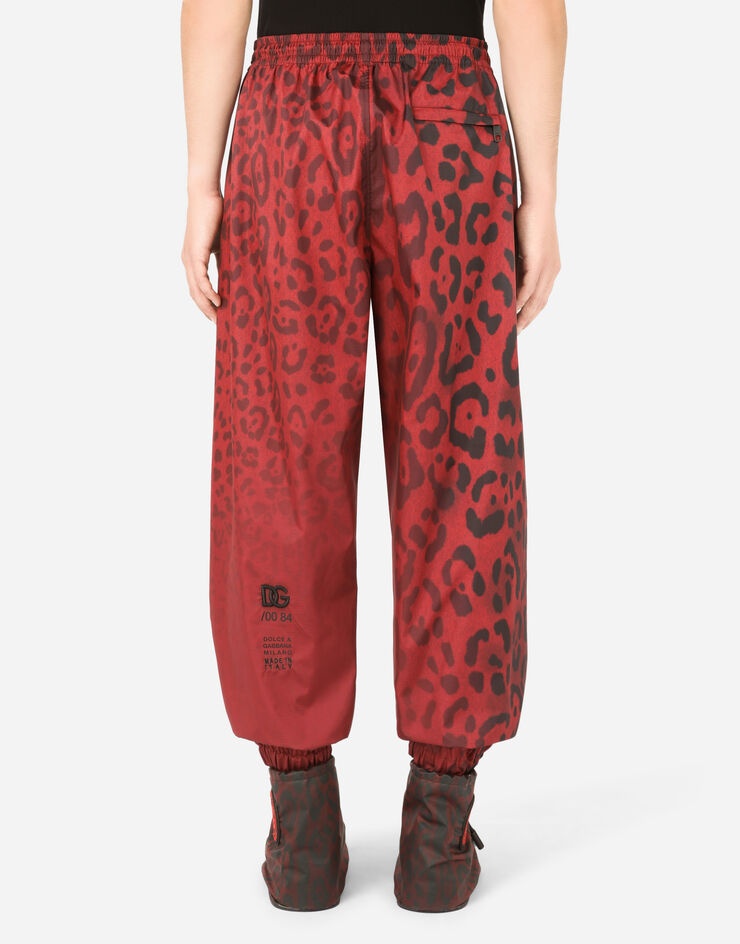 Nylon jogging pants with leopard print - 2