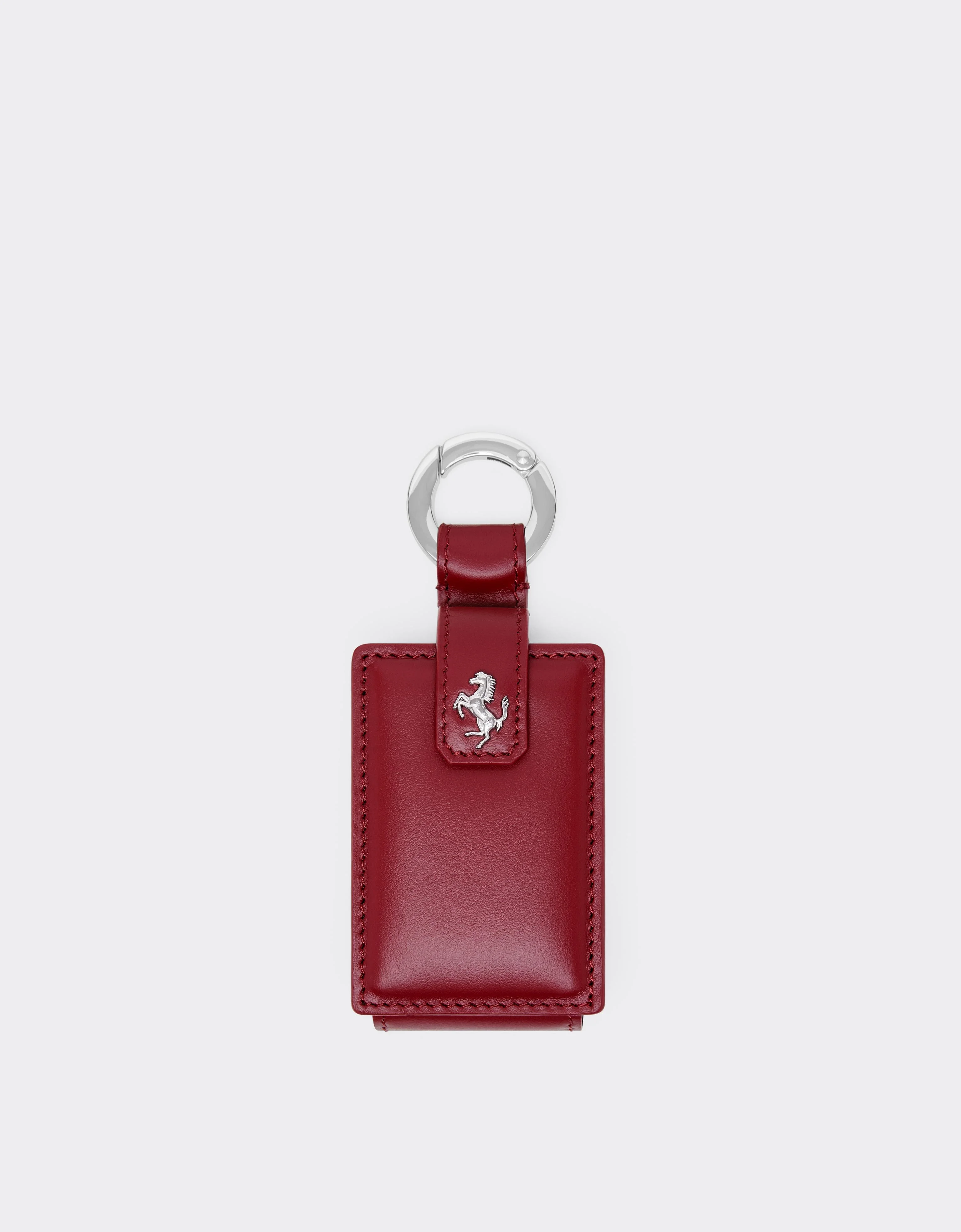 Leather Keyring with Prancing Horse Stud - 1