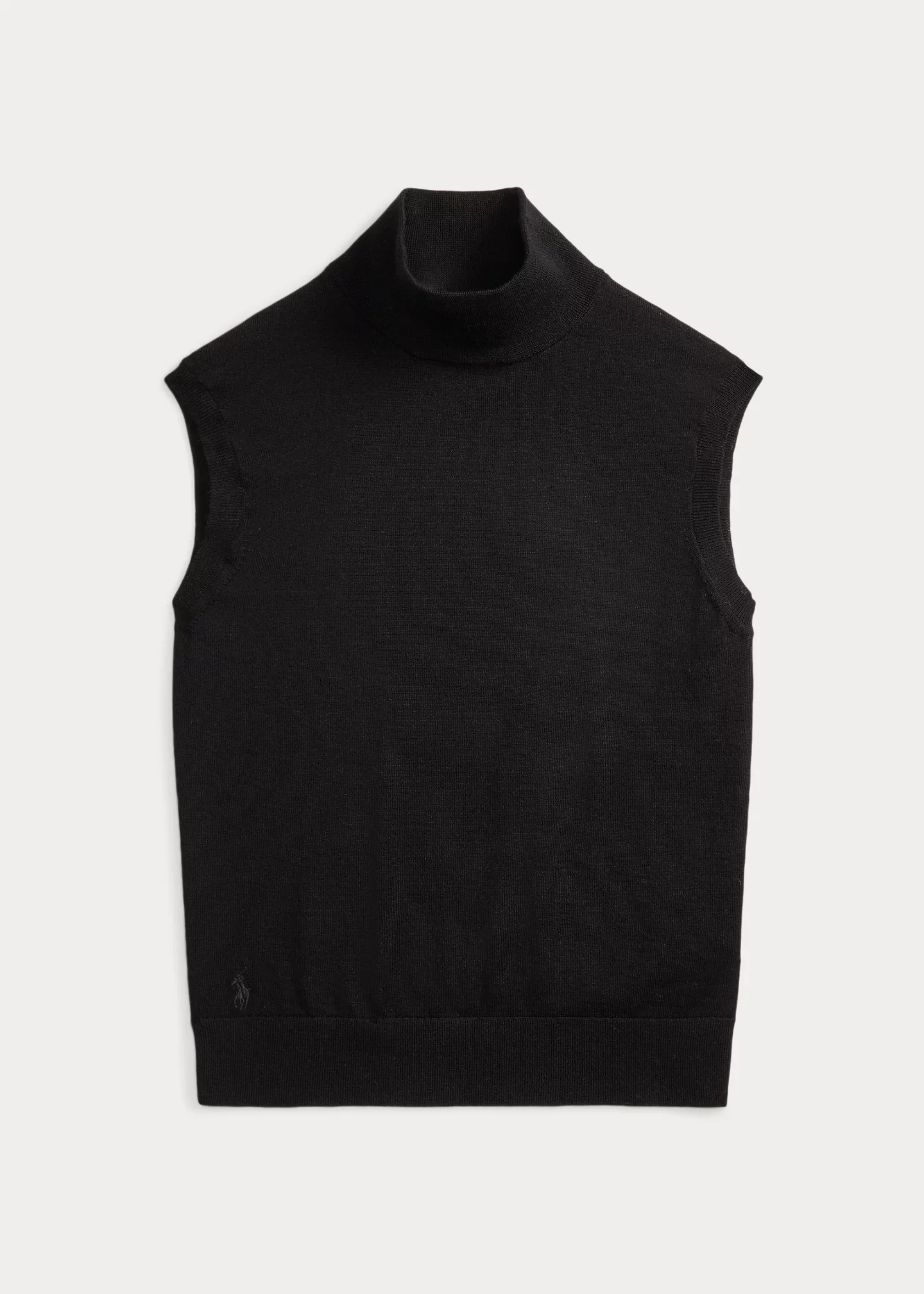 Wool Turtleneck Sleeveless Sweater - 1
