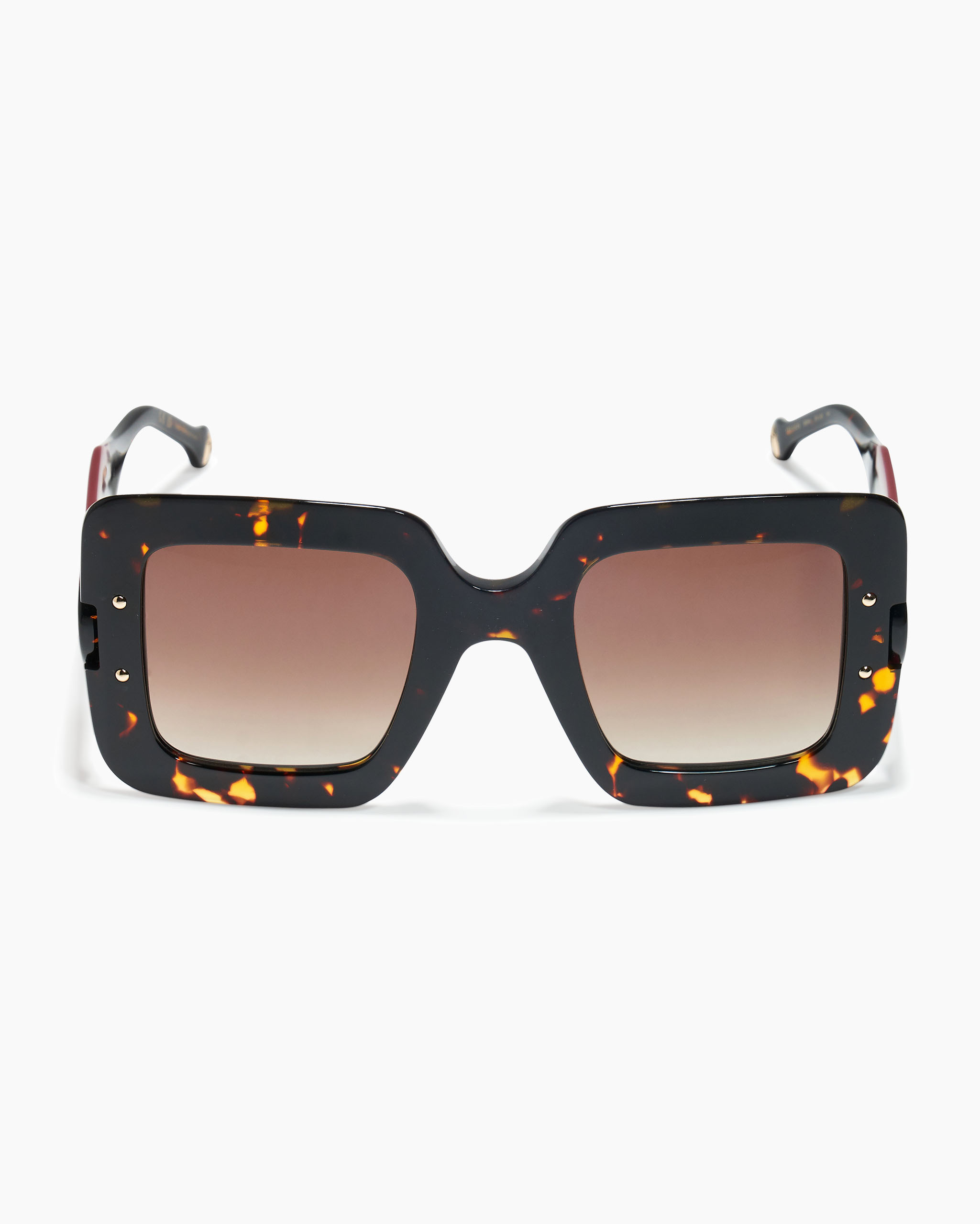 Square Frame Sunglasses with Contrast Temples - 4