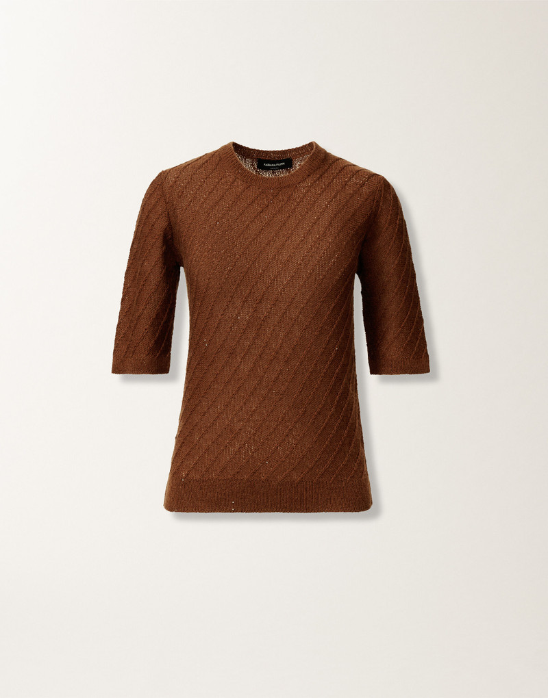 Wool and silk sweater with sequins 1