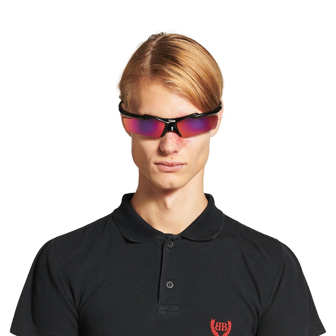 Turbo Rectangle Sunglasses  in Black - 6