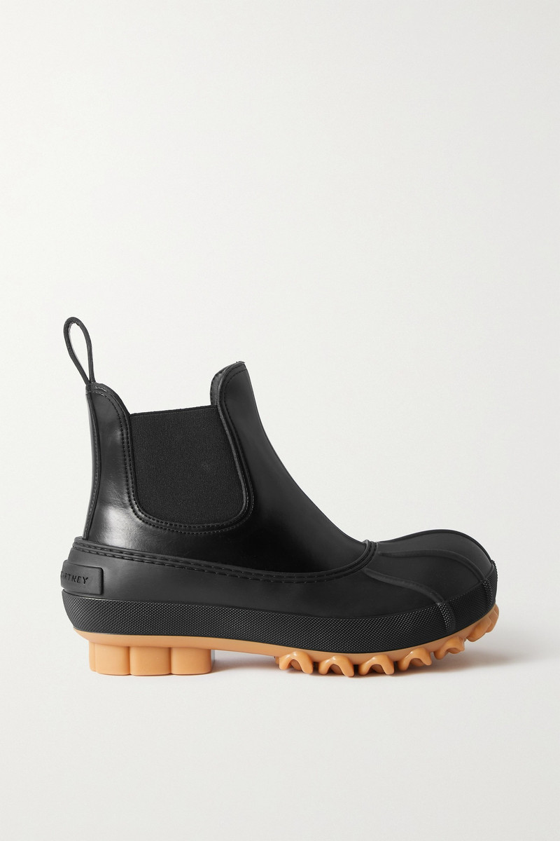 Duck rubber-trimmed vegetarian leather Chelsea boots - 1