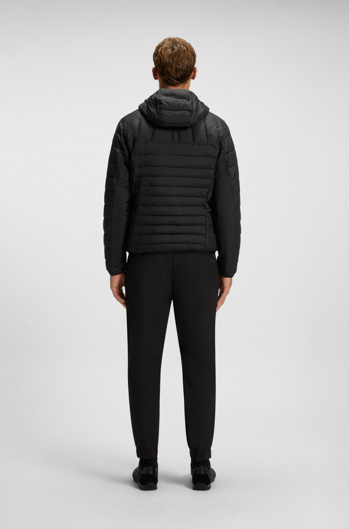 WATER-REPELLENT HOODED JACKET WITH DECORATIVE REFLECTIVE DETAILS - 4