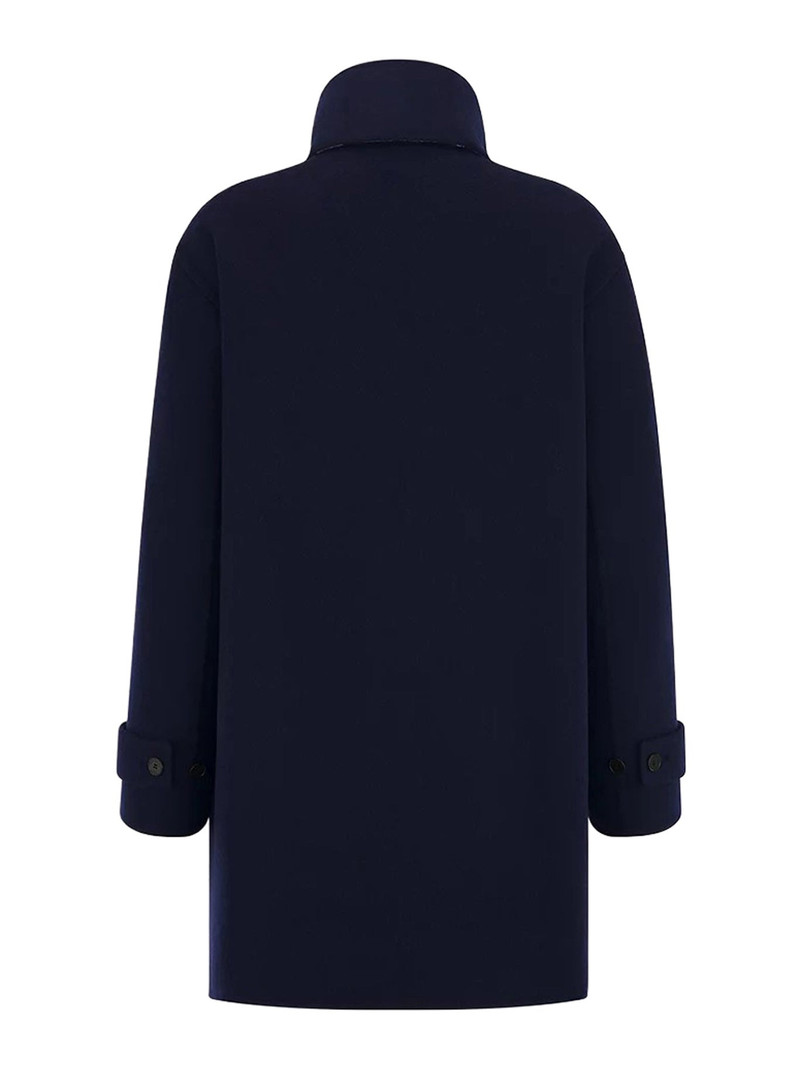 DOUBLE-FACED VIRGIN WOOL AND SILK SCARF COLLAR COAT 1
