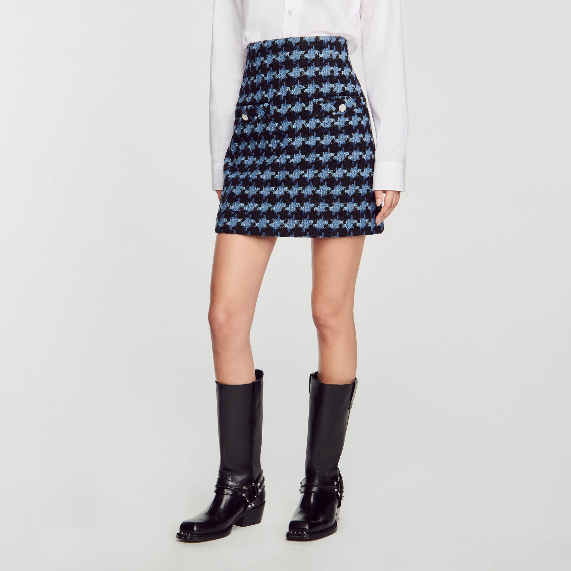 SHORT TWEED SKIRT - 5