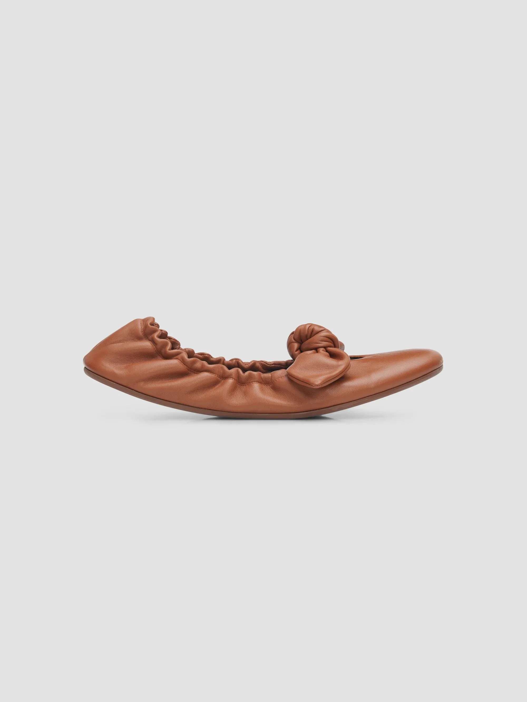 Women's Carousel Leather Ballerina Flats - Caramel - 1