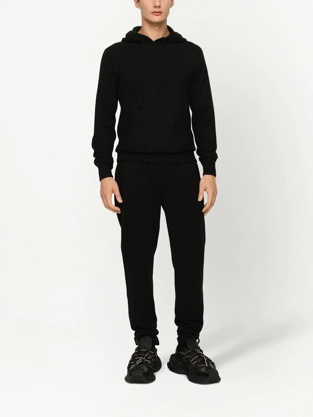 DG logo cashmere-blend track pants - 3
