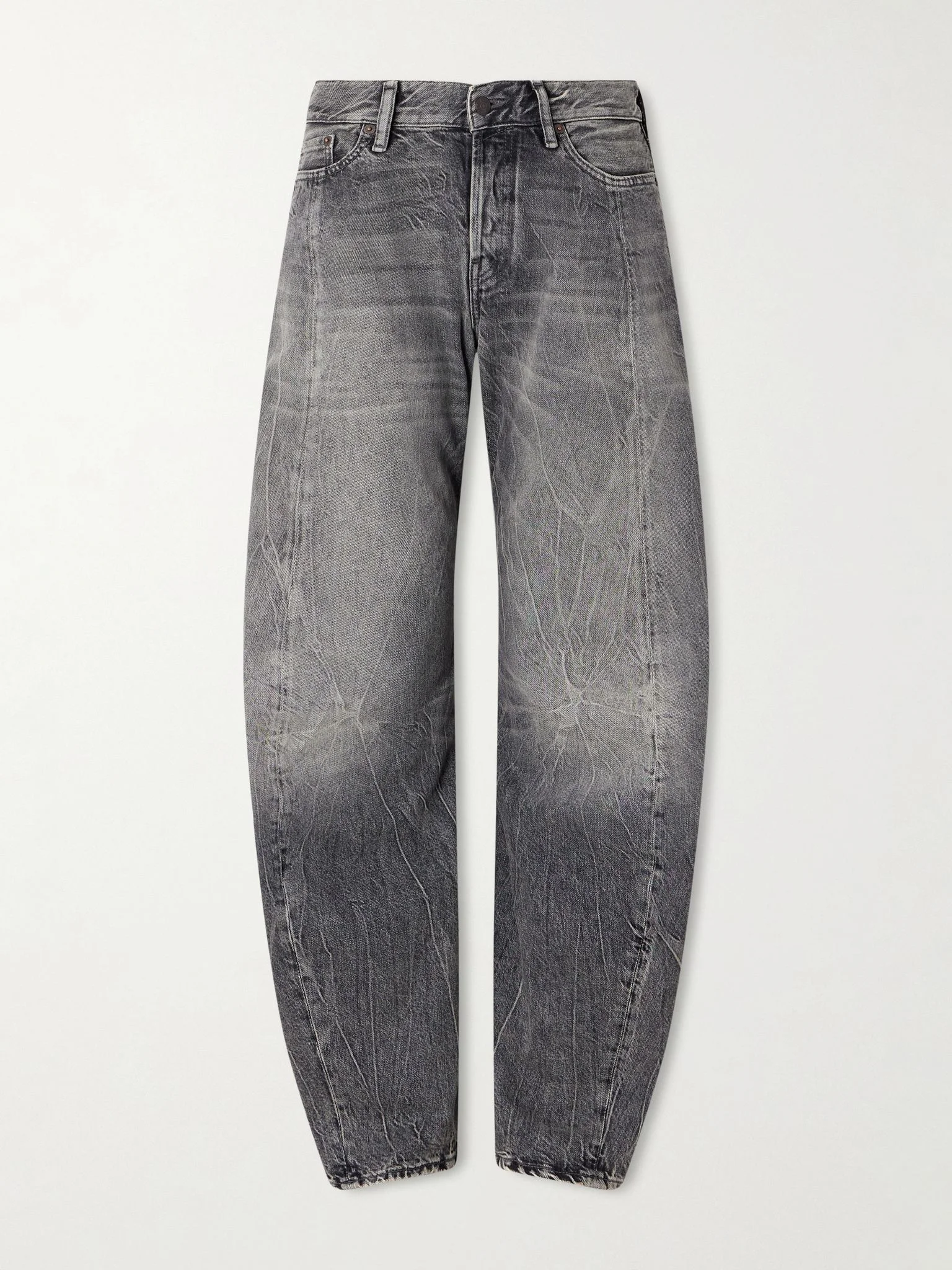 2006F low-rise barrel-leg jeans Black - 1