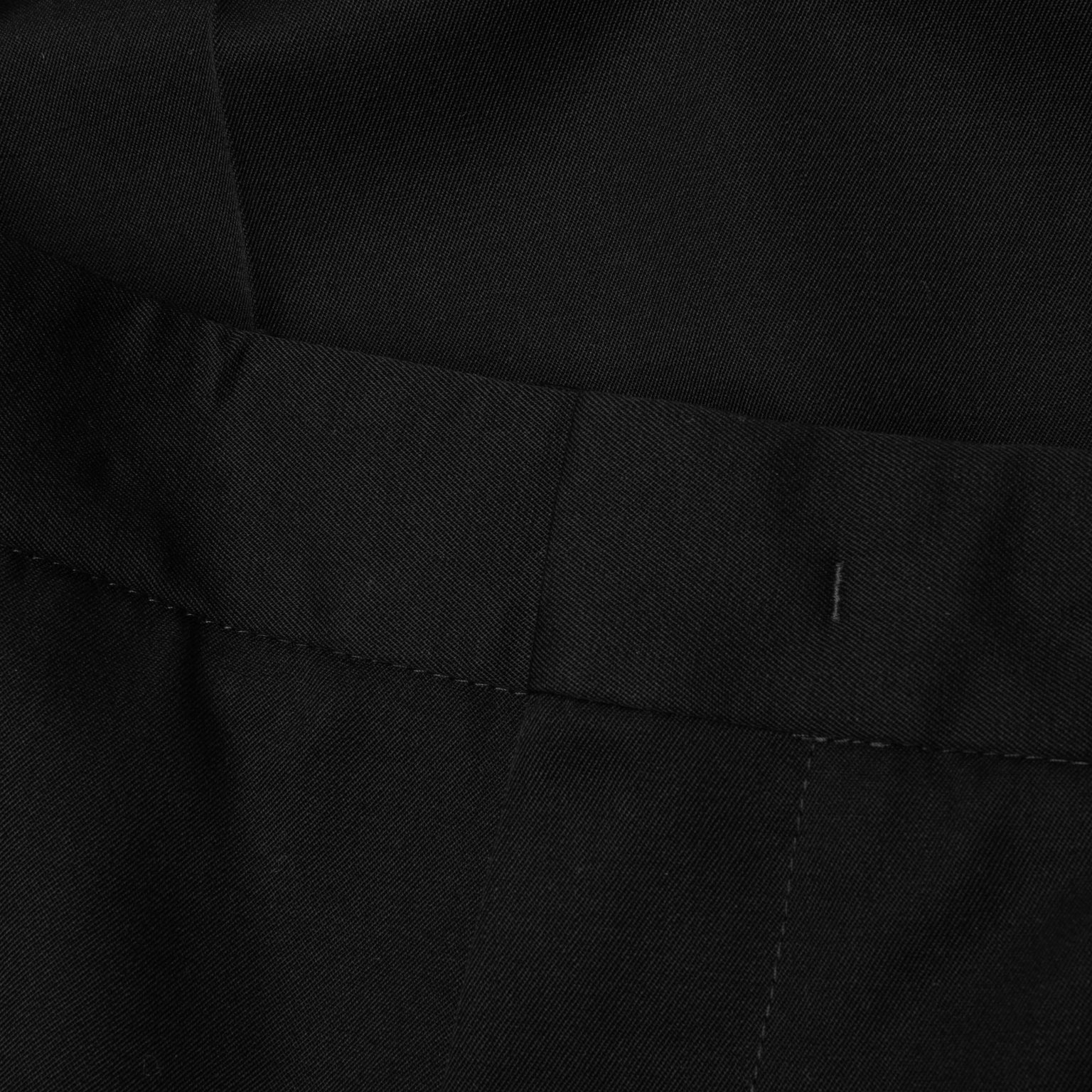 STRAIGHT LEG WOOL TROUSER - BLACK - 3