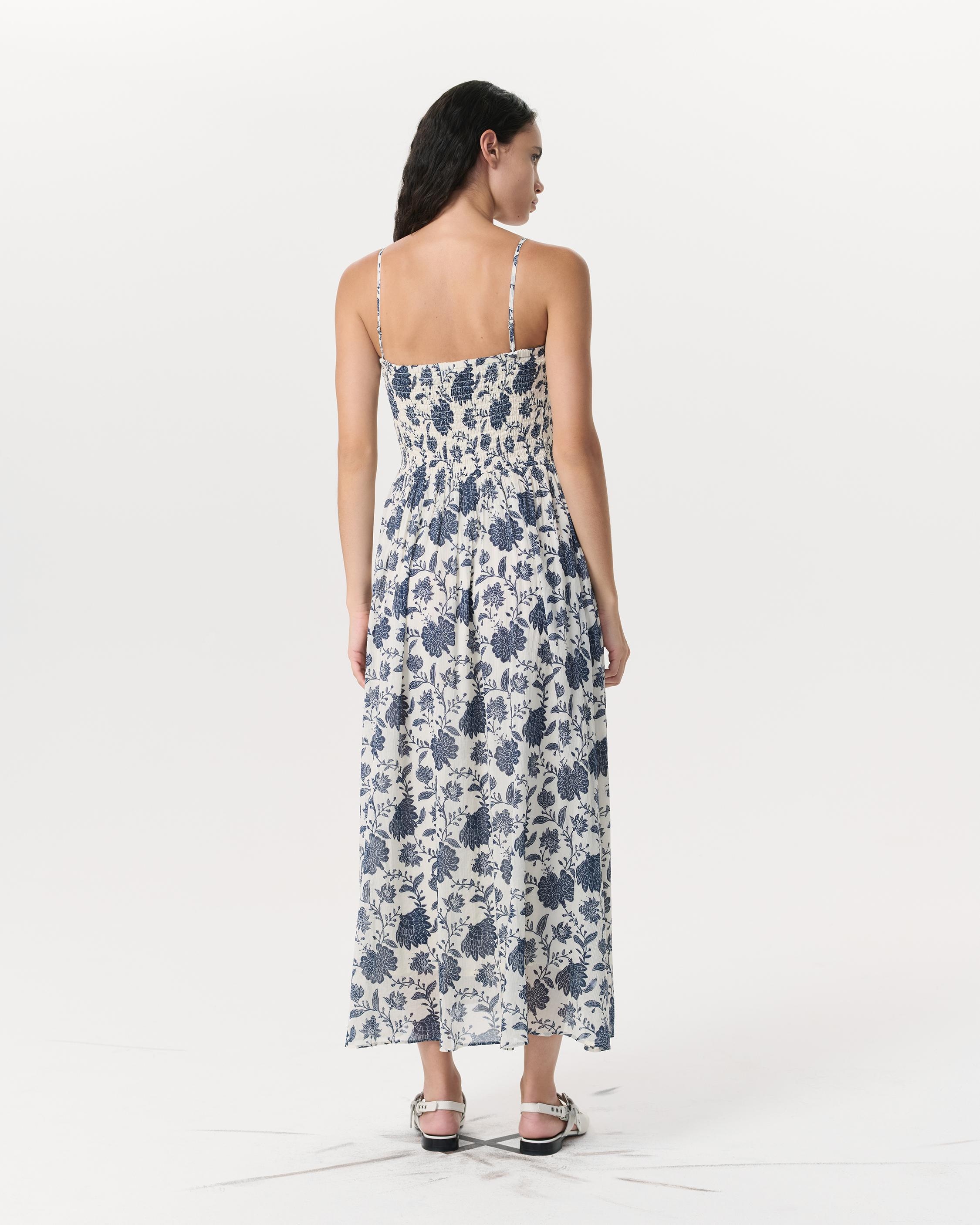 Hallie Floral Cotton-Silk Maxi Dress - 4
