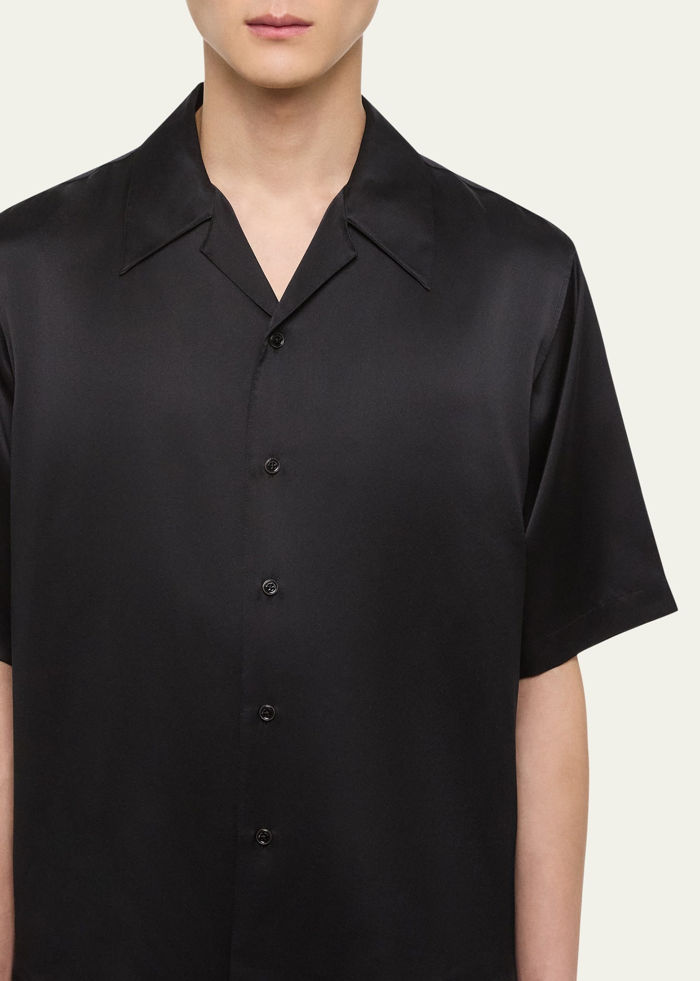 Men's Boxy Silk Camp Shirt - 5