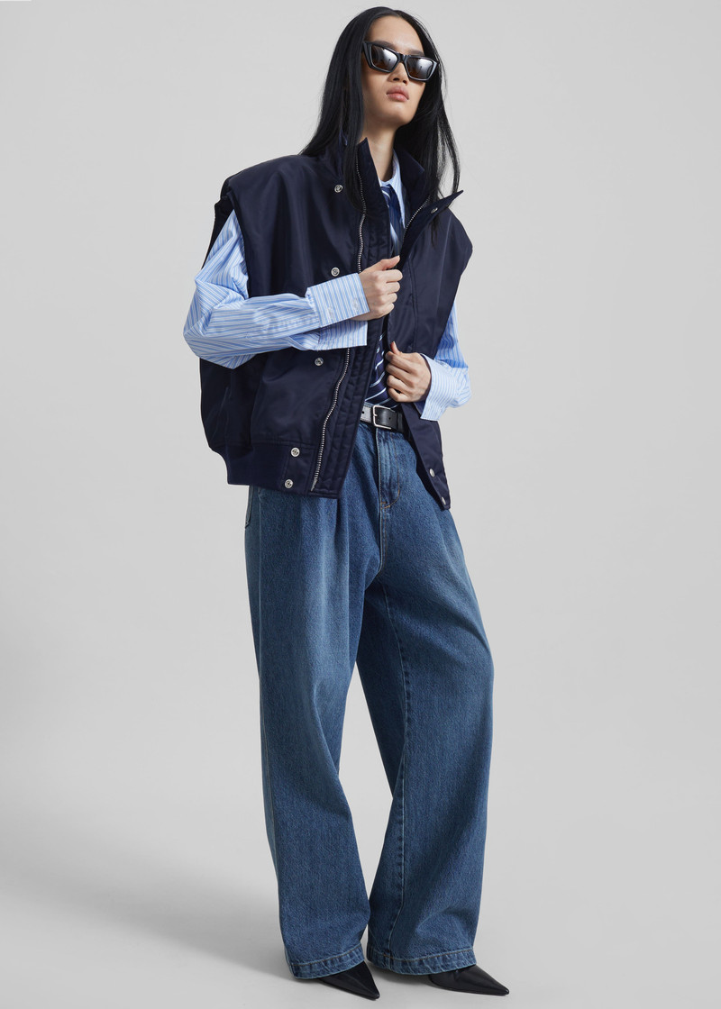 Aysen Sleeveless Bomber Jacket - Navy 6