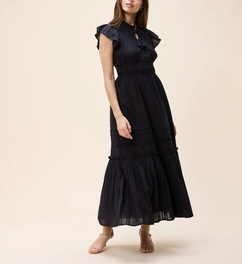 Cleobella INDIRA ANKLE DRESS | BLACK outlook