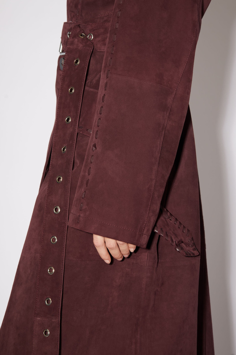 Suede coat - Aubergine purple 6