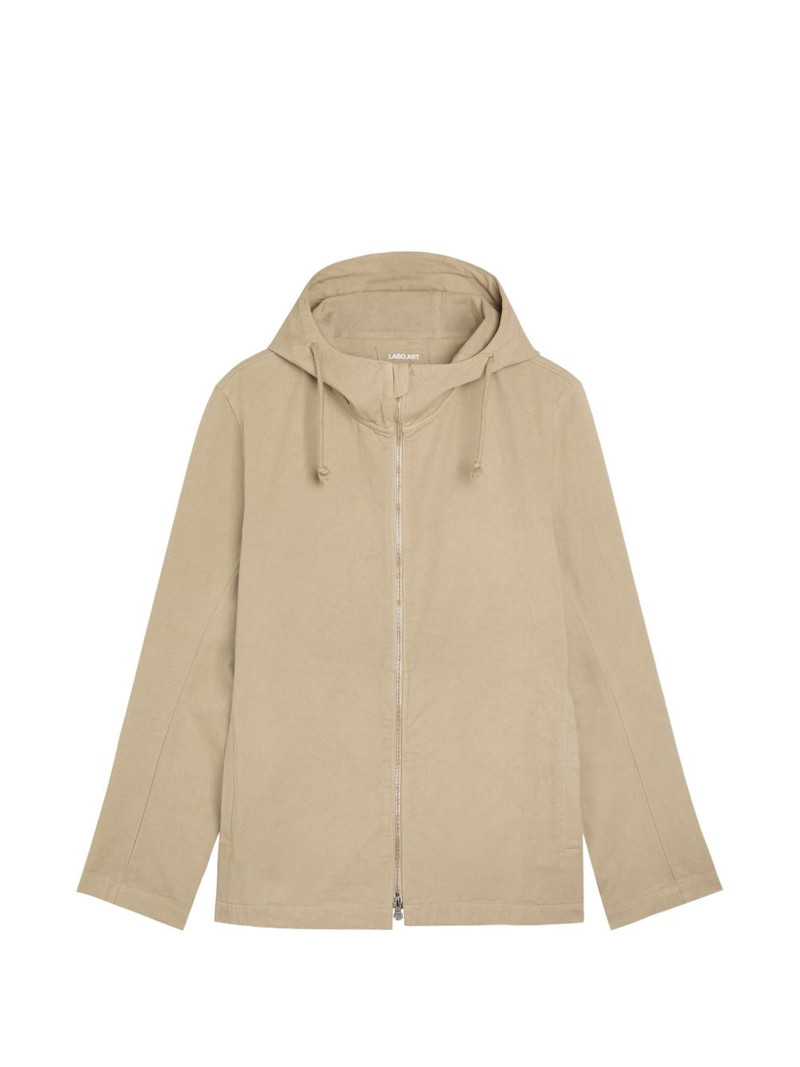 zip-fastening hooded jacket 1
