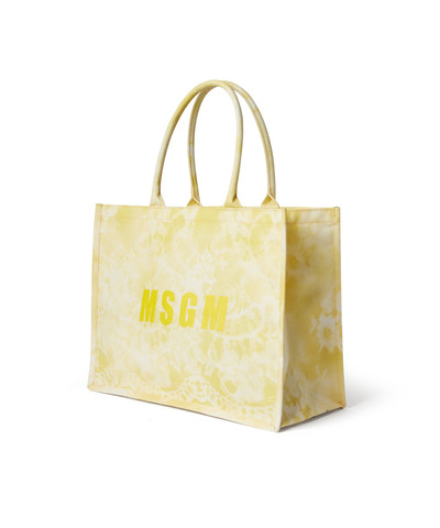 MSGM Mini country bag with "trompe l'oeil lace" print outlook