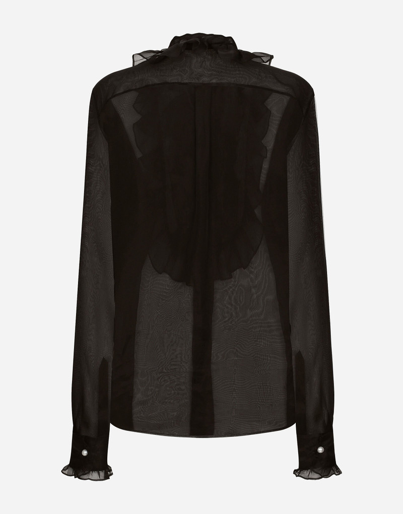 Dolce & Gabbana Organza shirt with shirt front and ruffles outlook
