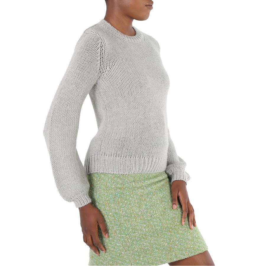 Chloe Ladies Shadow Grey Ribbed Cashmere Sweater, Size X-Small - 2