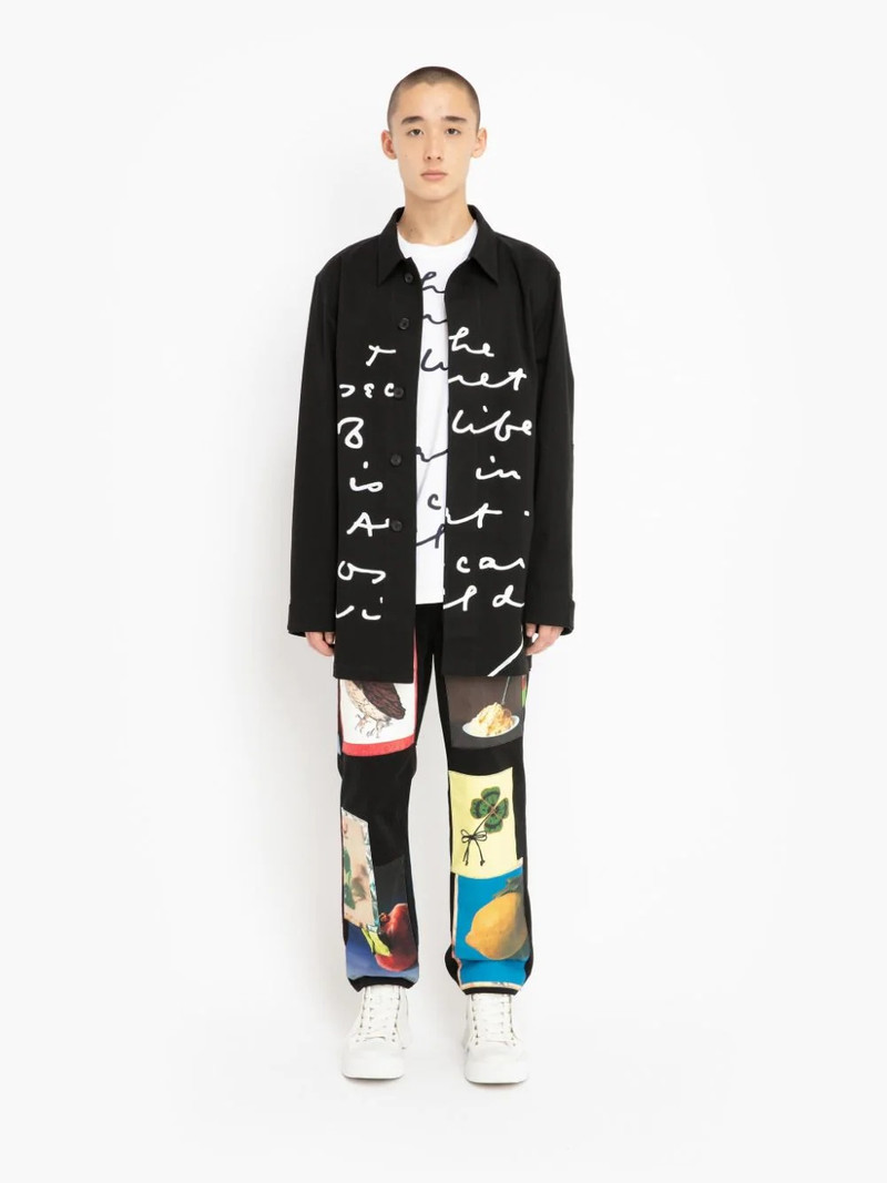 JW Anderson OSCAR WILDE CAPSULE: QUOTE PRINT RELAXED FIT OVERSHIRT outlook